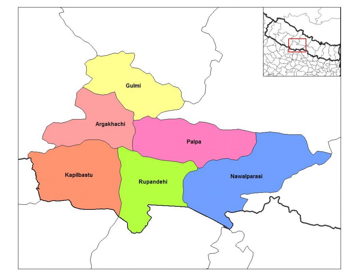 Žemėlapis rupandehi nepalas