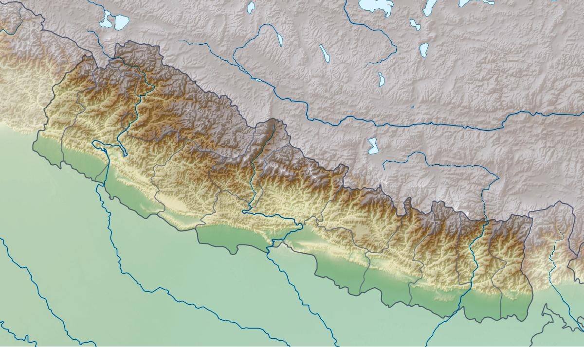 nepalas 3d žemėlapio