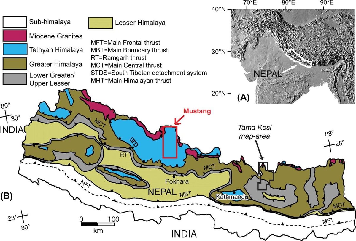 Žemėlapis geologinių nepa