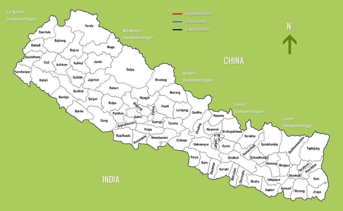 žemėlapis nepalas