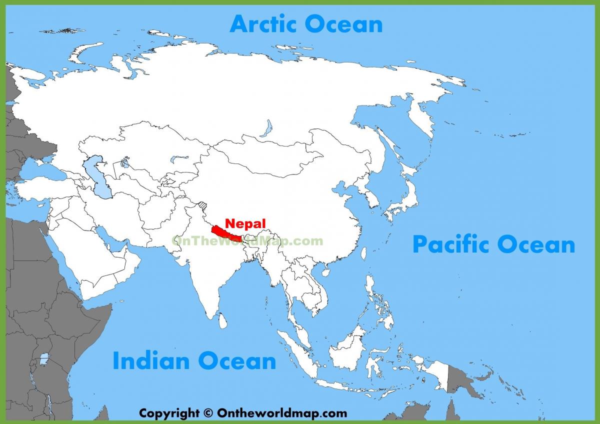 nepalas azijos žemėlapis