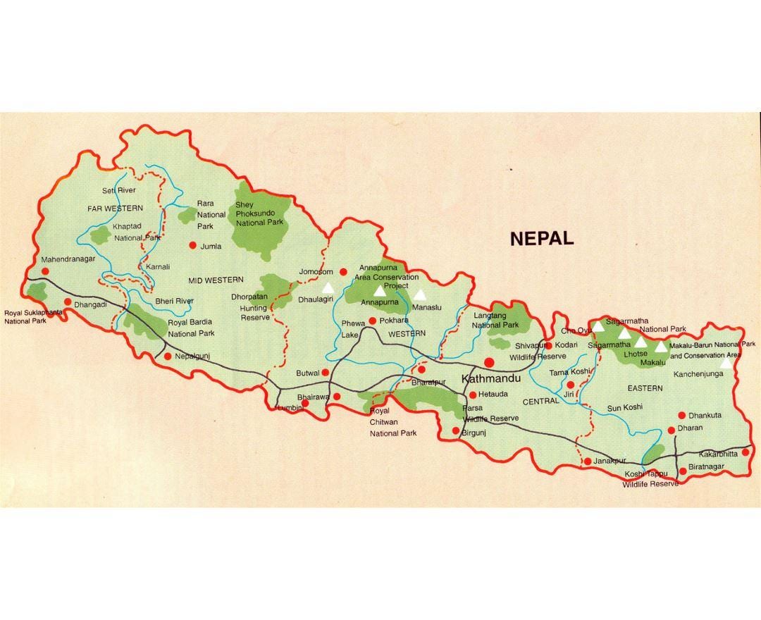 Žemėlapis nepalo geležinkelio butwal