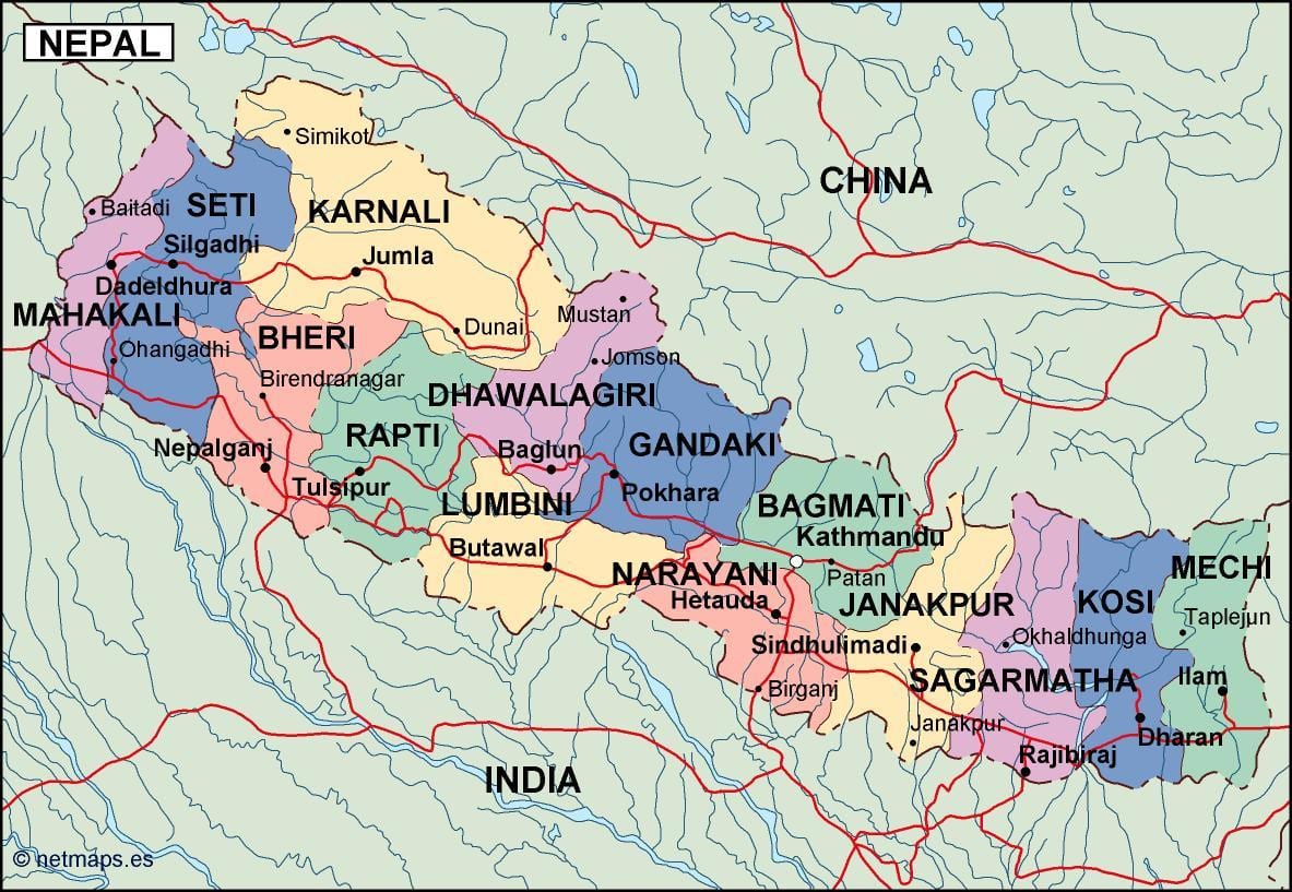 Žemėlapis skaitmeninis nepalas