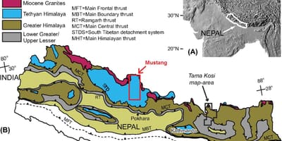 Žemėlapis geologinių nepa