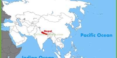 Nepalas azijos žemėlapis