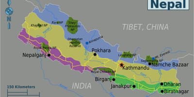 Geografinis žemėlapis iš nepalo