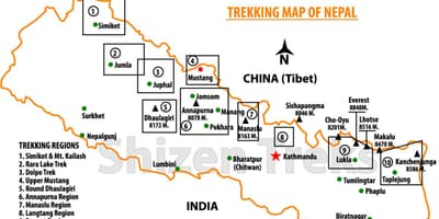 Nepalas žygį žemėlapyje