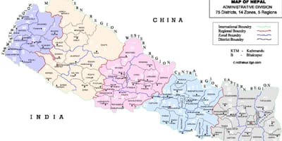 Žemėlapis nepalo vdc