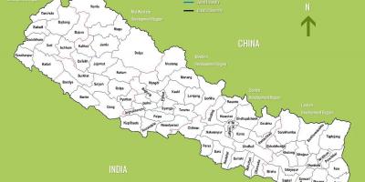 Nepalas lankytinų vietų žemėlapis