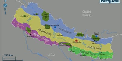 Žemėlapis originalus nepalas