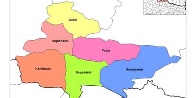 Žemėlapis rupandehi nepalas