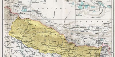 Nepalas senas žemėlapis